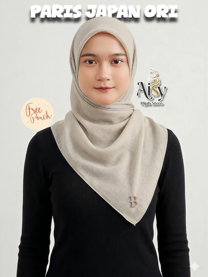 Hijab Segiempat Buckle Paris Japan||Paris Japan Ori Buckle Scarves
