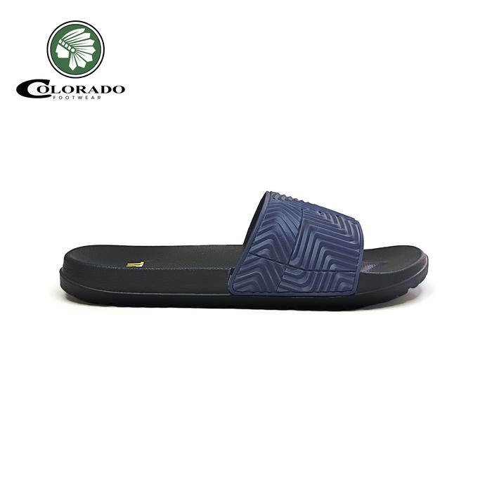 Sandal Selop Rubber Pria Barnett Colorado Jordan - Navy Karet Shoes Sendal Kasual
