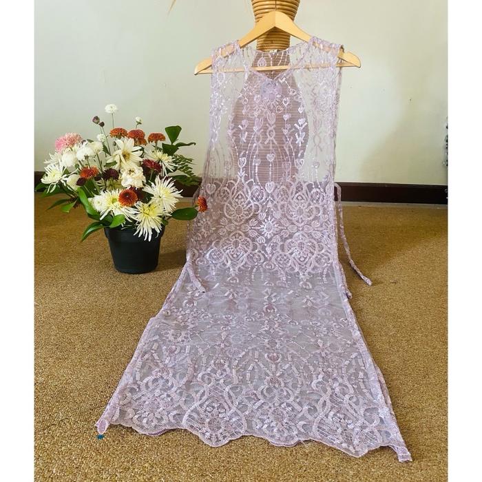 NR- Outer Brokat|Outer Brokat lace|brokat tile|Outer brokat kekinian dress kondangan|Rompi Brokat|ka