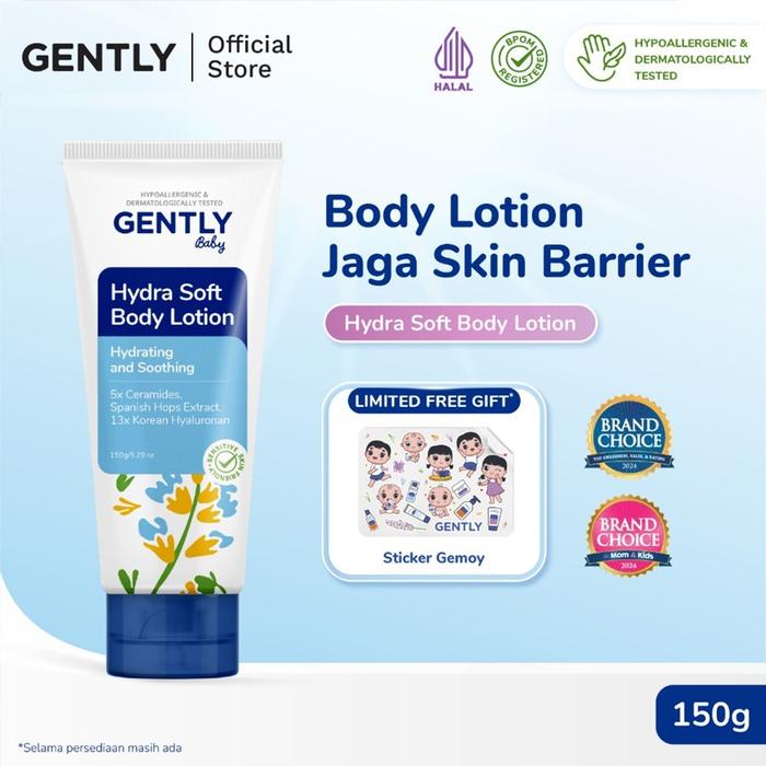 Gently Hydra Soft Body Lotion 150gr | Body Lotion Moisturizer Bayi dan Anak | 5x Essential Ceramide 