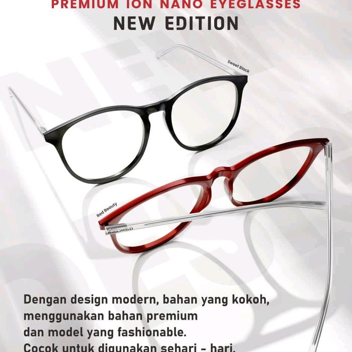 Kacamata Naturaword Ion Nano 100% Ori Perempuan Laki-laki Eyewear Dewasa
