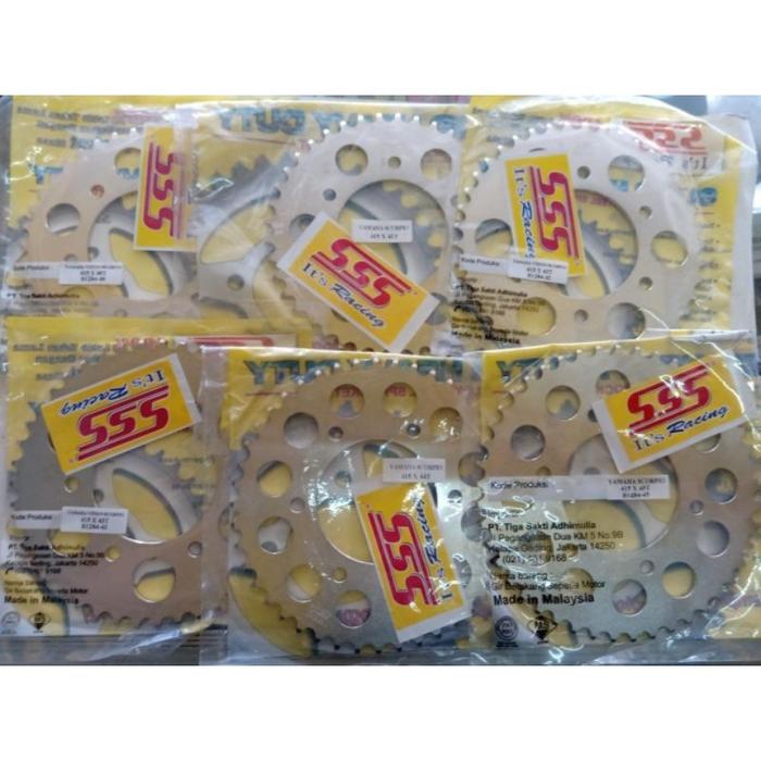 SSS GEAR GIR BELAKANG SCORPIO VIXION MX KING BYSON NVL NVA R15 415 & 428 - 39T 40T 41T 42T 43T 44T 4