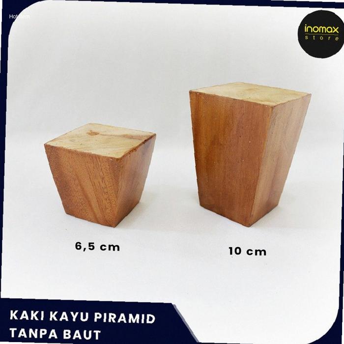 KAKI SOFA KAYU PIRAMID TANPA BAUT WARNA NATURAL/KAYU - BAHAN BAKU SOFA/AKSESORIS SOFA/FURNITURE/LEMA