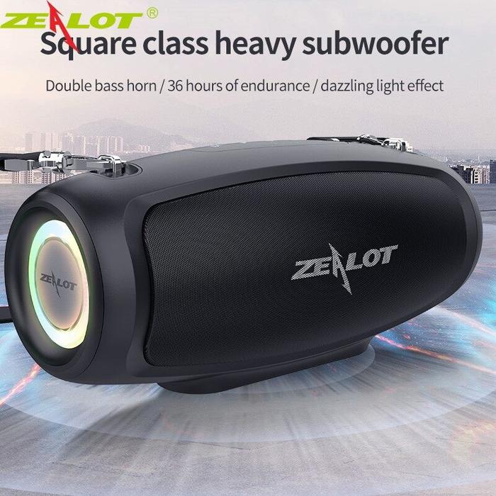 Zealot Speaker Bluetooth LED Warna-warni, Speaker Bluetooth LED