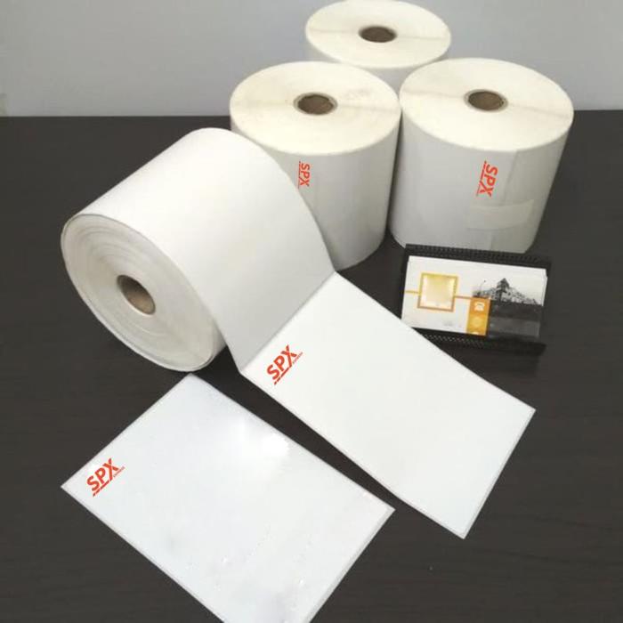 WM Label Sticker Thermal Roll SPX 100x150mm Isi 250Pcs 500Pcs / Kertas Label Stiker Barcode Ukuran A