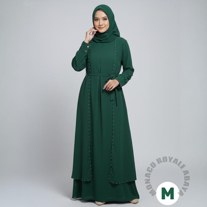 Monaco Royale Abaya Dress Wanita Muslimah Premium Elegan Flowing Nyaman Kualitas Baik Tampilan Mewah