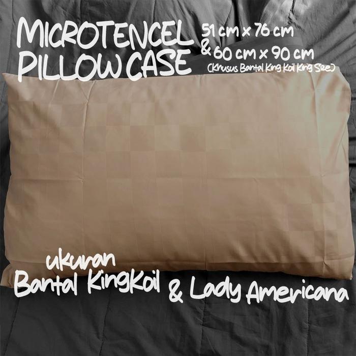 Sarung Bantal Micro Tencel Polos Jumbo Hotel Collection ukuran KingKoil Pillow Case Microtencel