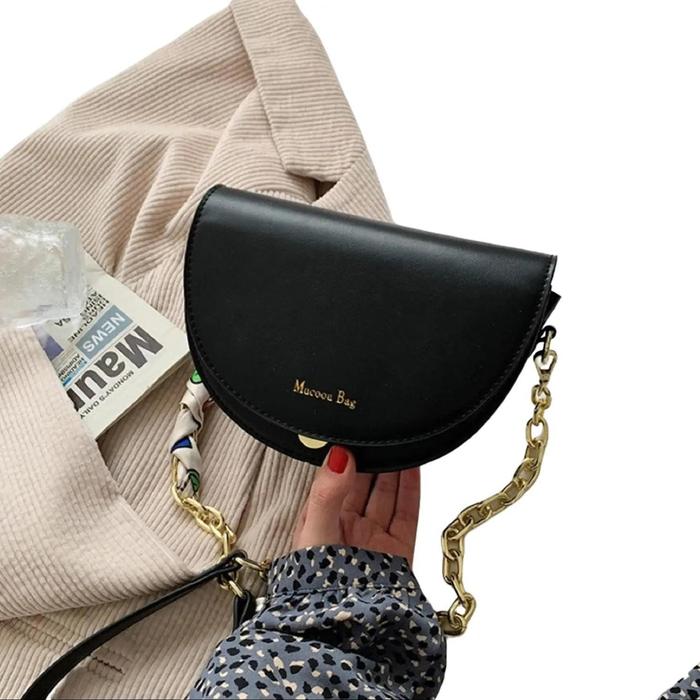 KoreaBag Tas Selempang Wanita KB 1772 Tas Fashion Syal Sling Tas Setengah Lingkaran Slingbag