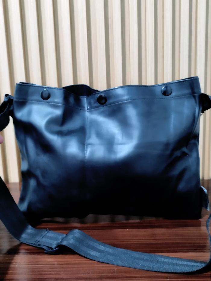 (THRIFT) LUXURY CANVAS SLING BAG KOREAN BLACK VINTAGE STYLISH