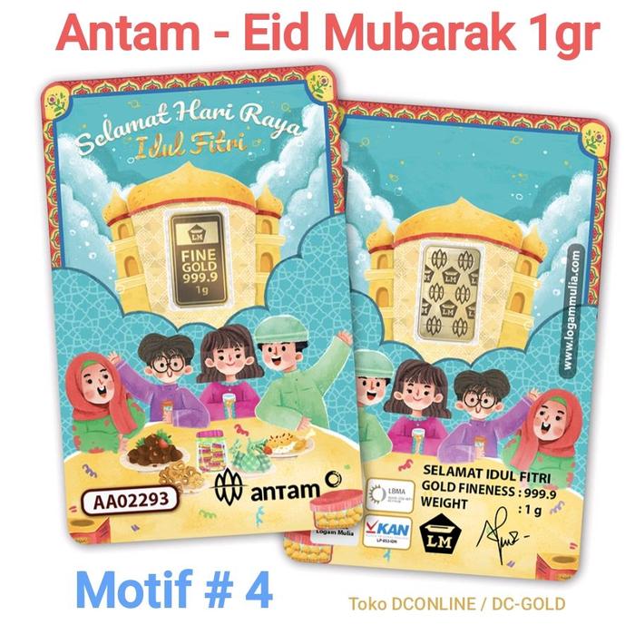 LM Emas Antam 1 gram Selamat Idul Fitri - Selamat Lebaran Eid Mubarak