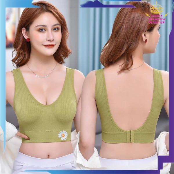 PREMIUM GTT Bra Wanita Motif Daisy 6818 BH Wanita Seamless Tanpa Kawat Busa