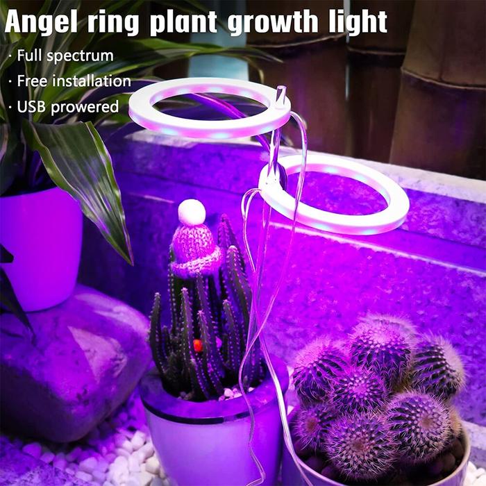 Annular LED Plant Light Small Growth Light USB Timing Dimming