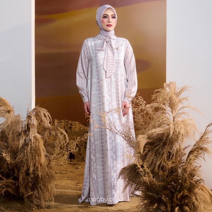 PROMO TERMURAH - Nobby X Celine Evangelista Jeumpa Dress Gamis Wanita Motif Heritage Khas Aceh A Lin