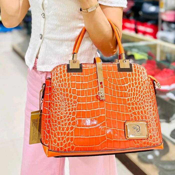 UmanoVero Prita Croco Glossy 3676-3 ( 2 pungsi bisa Slempang & Jinjing ) Selempang Kulit