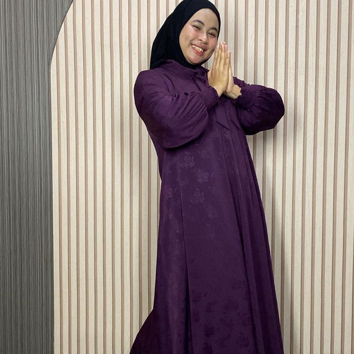 (READY STOK) Dress Mahalini Burgundy By Duai fav