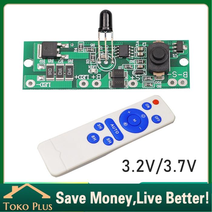 Modul Control lampu Solar PCB led SMD 5730 remote 3.7v - 4.2v 18650 DIY Controller