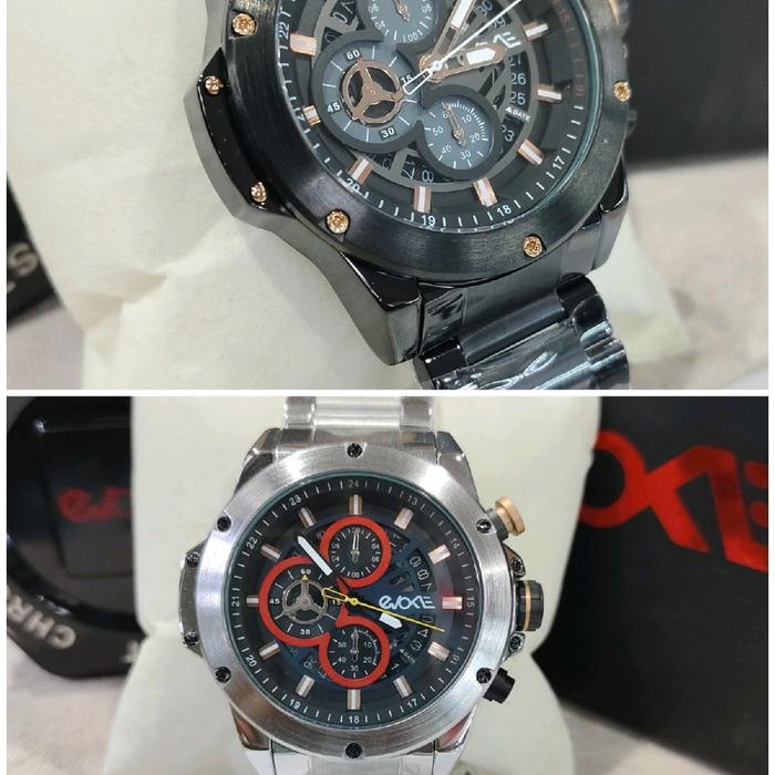 jam tangan rantai pria evoke ev5002ma1 Stainless
