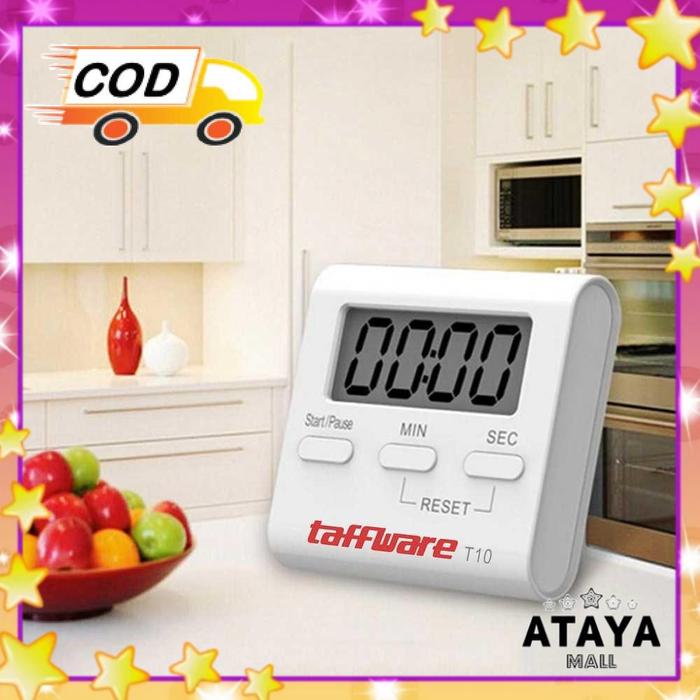 Timer Dapur Digital Taffware Alarm Masak Kitchen Countdown T10