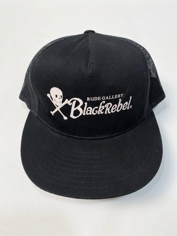 RUDE GALLERY BLACK REBEL TRUCKER CAP | HAT | TOPI | SKL