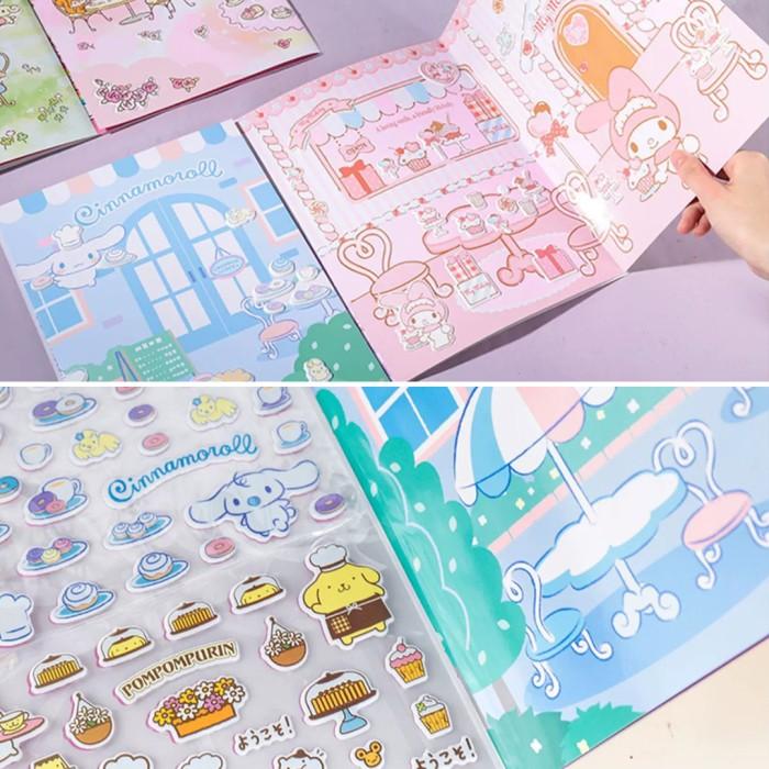 TOKKADO Sanrio Kaeri Sticker Book Set Buku Stiker Tempel Kreatif Lucu