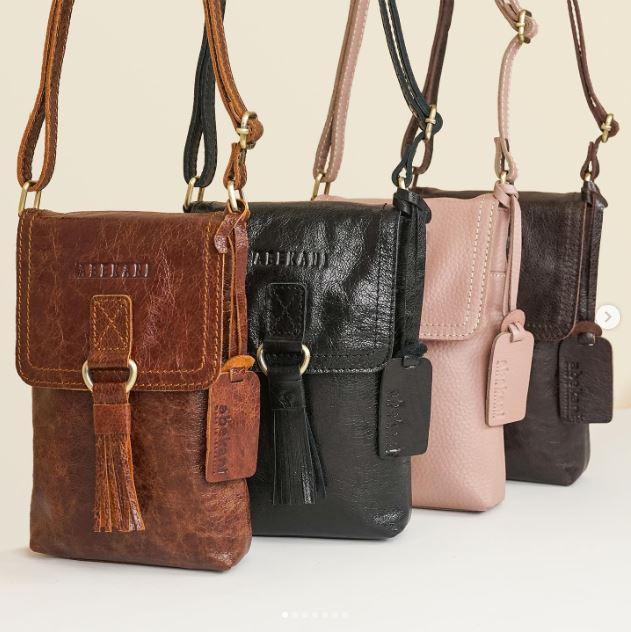 Abekani Leather Pouch Kulit Wanita Abekani - Tas Kulit Asli - Tas Selempang Wanita - Tas Hp Loli Cas