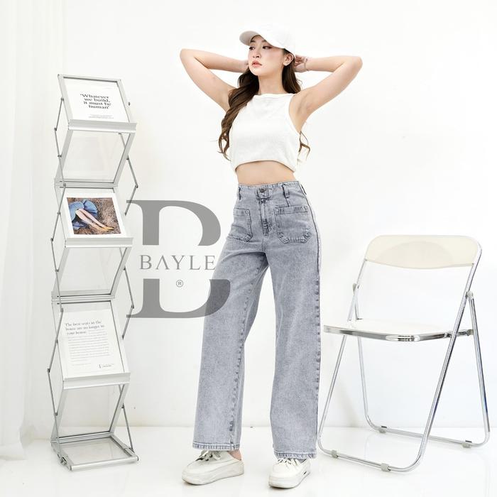 Jeans Wanita - Loose Jeans Wanita - Highwaist Jeans - 1022 KZ JEANS - bayle.ind