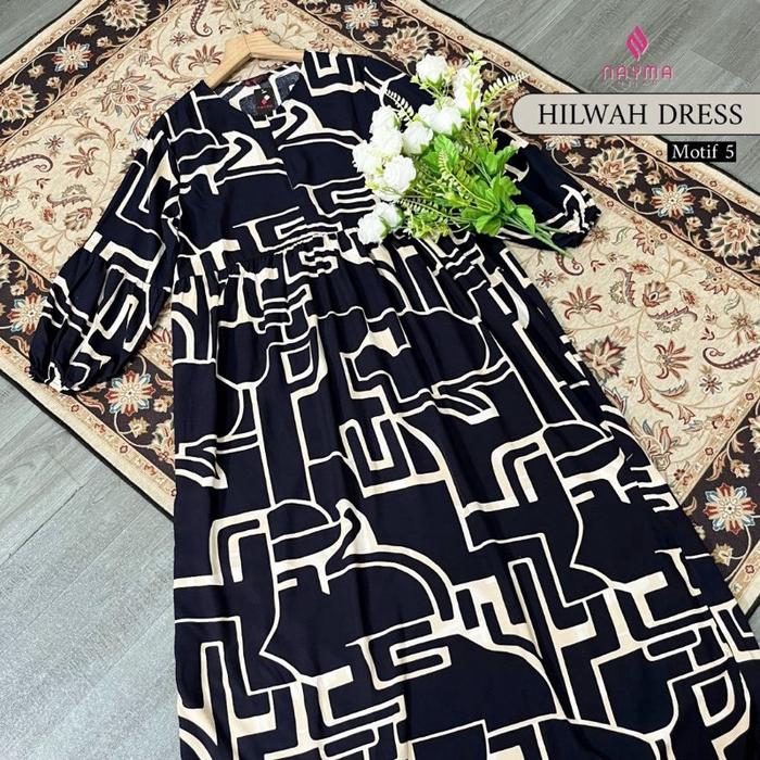 HILWAH DRESS GAMIS RAYON BY NAYMAHIJAB