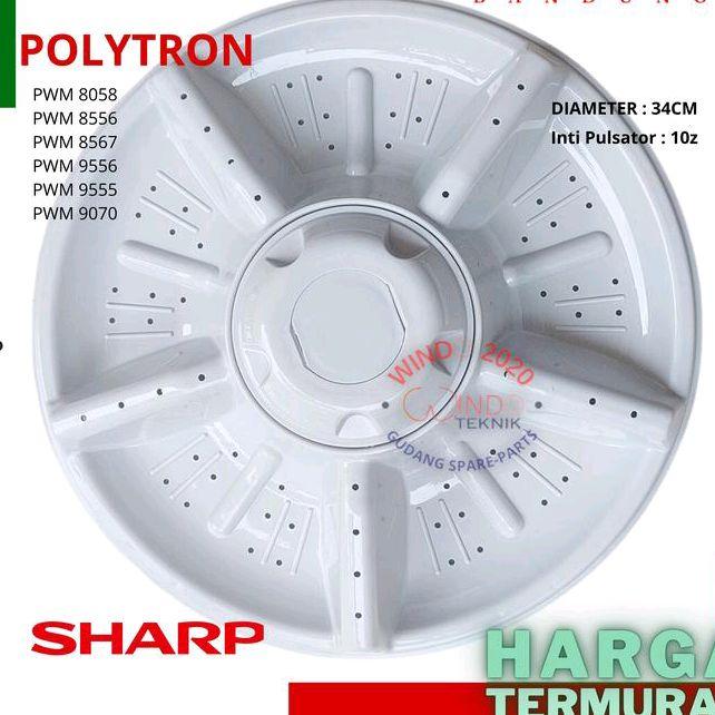pulsator mesin cuci Polytron & Sharp Pulsator Mesin Cuci 2 Tabung Diameter 34cm Gigi 10 Cocok PWM 70