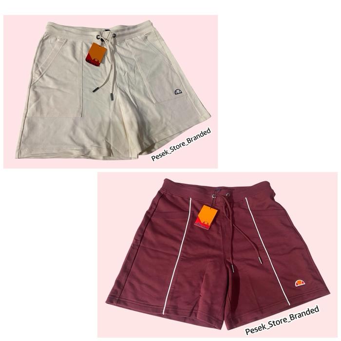Celana Pendek Ellese Wanita Size Xl Beige & Maroon Original Bahan Tebal