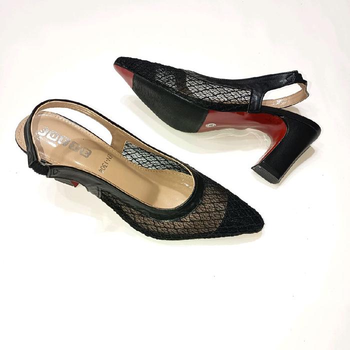 pansus renda jaring import hels 8cm tapak karet anti licin terbaru Shoes