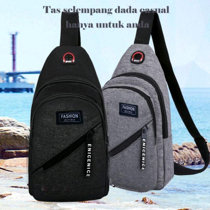 Fortune shop89] Tas Selempang Pria Sling bag Kanvas