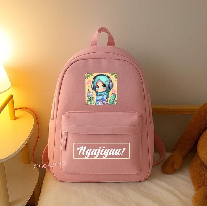 mall inline badgeBackpack Wanita Tas Mini Ransel Korea Aesthetic Cewek Kekinian Ransel l Y2K Viral T