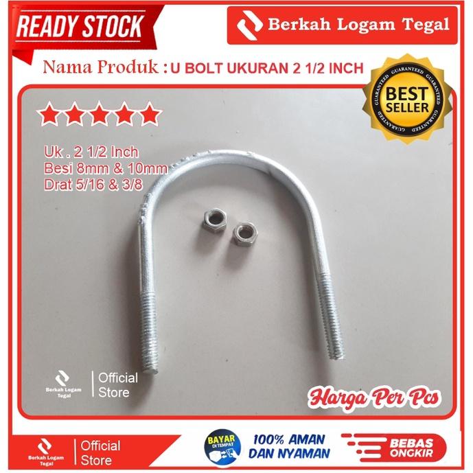 U Bolt 2 1/2 inch / Klem Pipa / Baud U Grosir Termurah