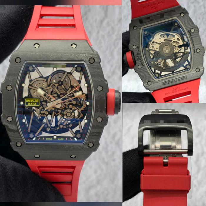 Dr.Jam II RM35-02 RM 35-02 BLACK CARBON ZF V7 44.5MM RED RUBBER TOP TIER 5
