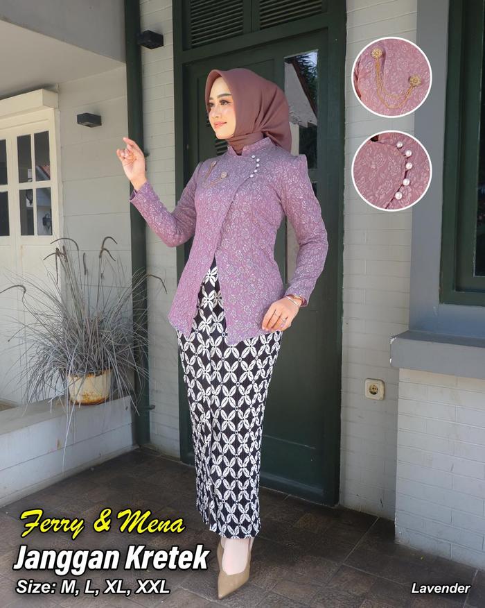 [ GRATS KERUDUNG ] kebaya modern janggan kretek model terbaru/kebaya pesta/kebaya wisuda/ kebaya pen