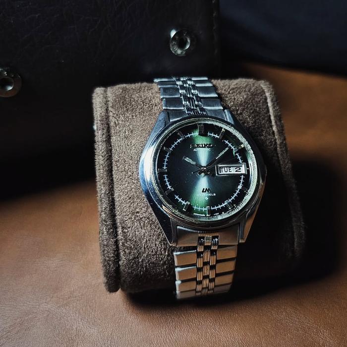 Vintage 1970s Seiko Lord Matic Green Emerald Dial All Original