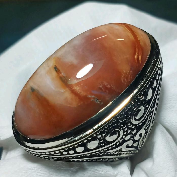 Batu Akik Fosil Kayu - Cincin Batu Fosil Kayu - Cincin Batu Akik