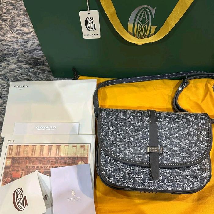 AUTHENTIC GOYARD BELVEDERE PM GRAY PRELOVED