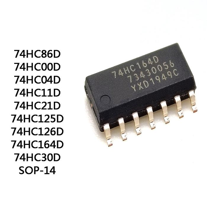 10Pcs New Original 74HC86D 74HC00D 74HC04D 74HC11D 74HC21D 74HC125D