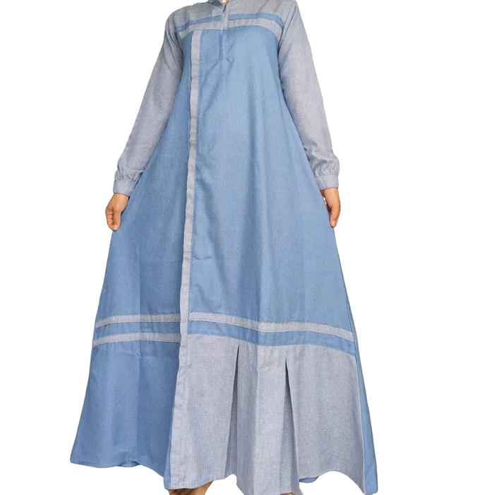 Gamis Wanita Kekinian bahan katun madani Nyaman