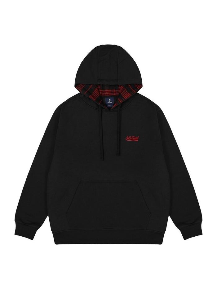 3Second Men's Jacket Hoodie Sweatshirt Regular Fit Fleece Logo Script Morse Panjang Pria