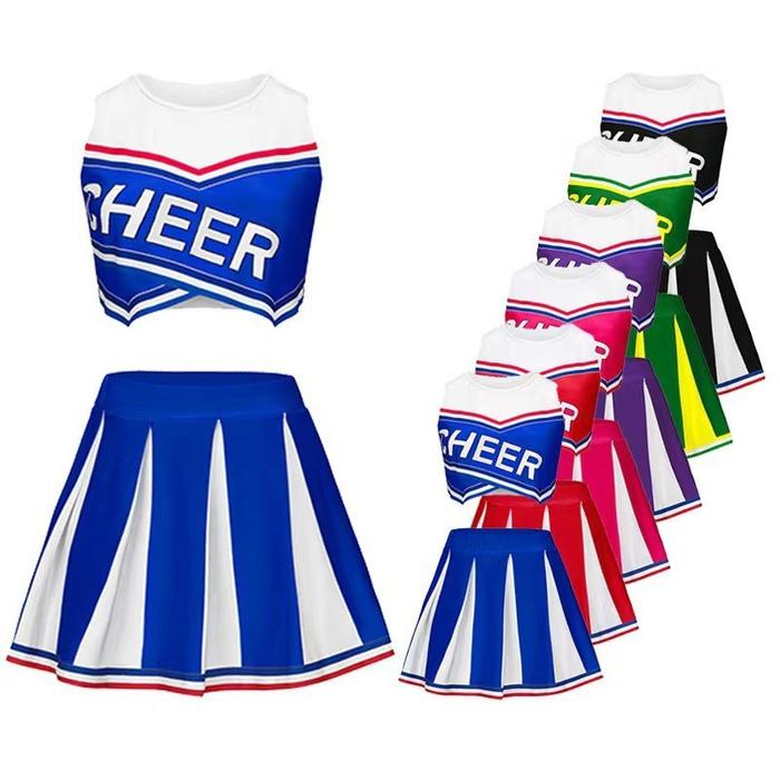 Sexy High School Glee Club Girl cheerleading Uniform Stage Performance Cheerleader Costume Halloween