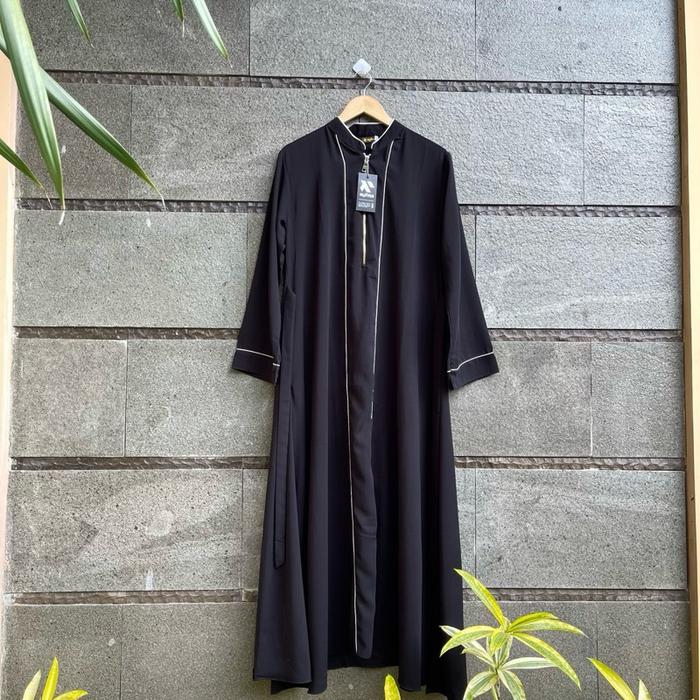 AISYA ABAYA Jetblack Abaya Syari Abaya Umroh Ayfira Store