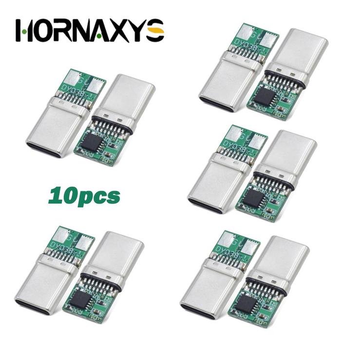 5/10pcs Fast Charge PD/QC Decoy Board PD Decoy module PD 2 3.0 DC Trigger Cable USB Type-C Male Plug