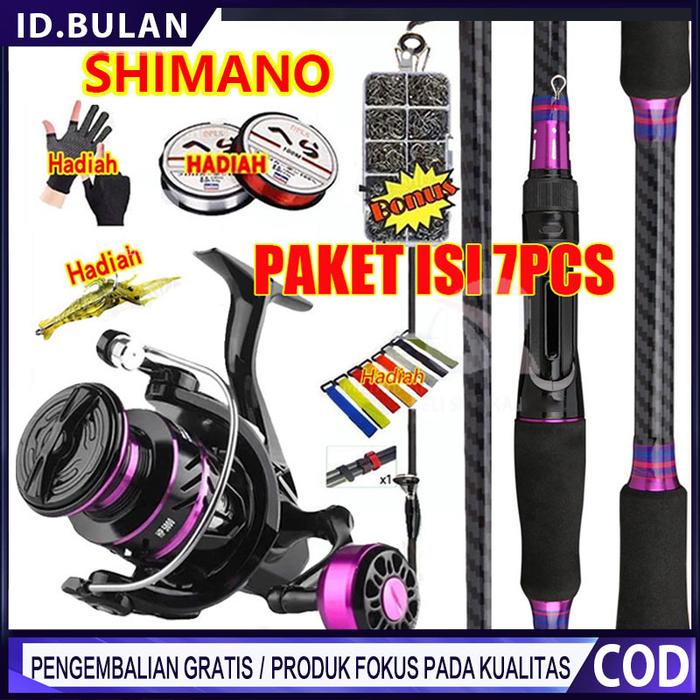 SHIMANO Set Pancing 1.8m/2.1m Joran Pancing 1000-7000 Reel Pancing 150M Senar Pancing Umpan Combo pa