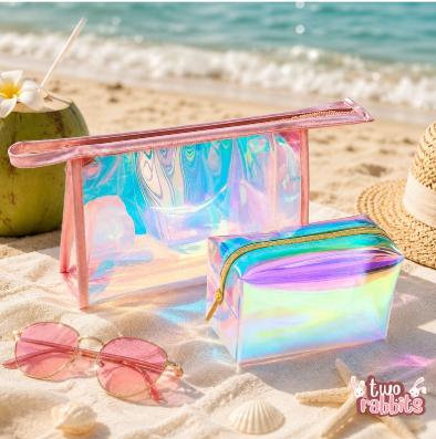 TwoRabbits Aurora Glow Holographic Pouch - Pouch Makeup dan Skincare Wanita