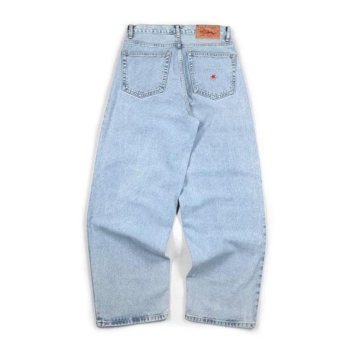 [PROMO MURAH] Denim Pants Ginna Red Star Light Blue Wash Thanksinsomnia
