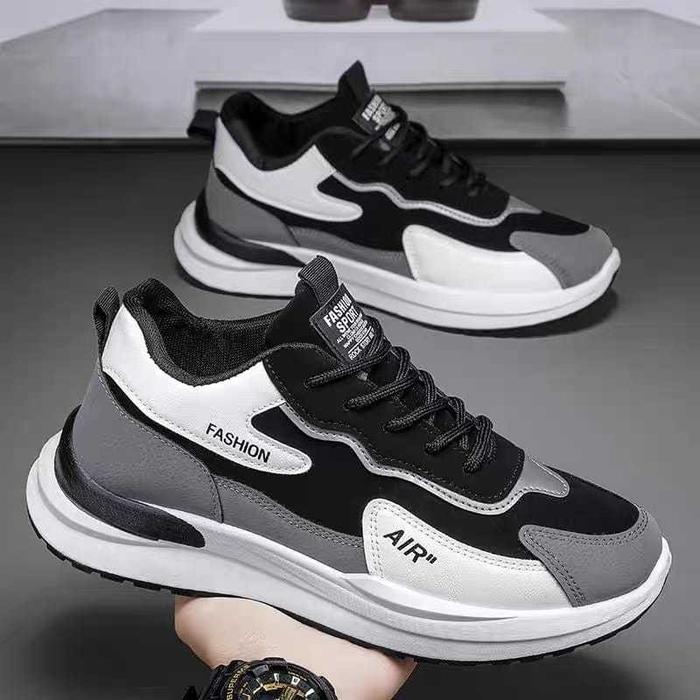 Sepatu Pria Sneakers Casual Hitam Keren