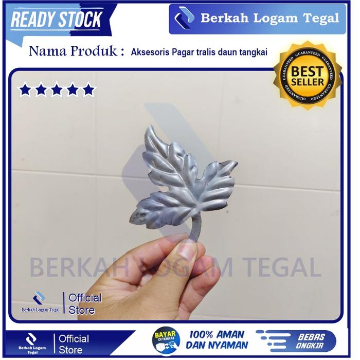 Tangkai daun paria ornamen besi tralis pintu pagar plat besi