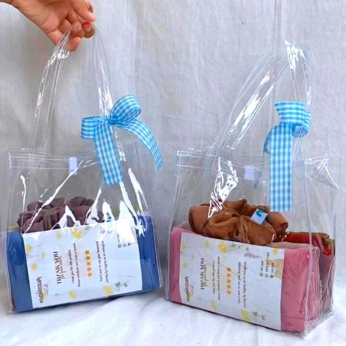 Hampers Rayya Collection Lengkap - Berbagai Packaging Box, Rotan, Tas Mika - Raw Hijab - Rotan - Sha